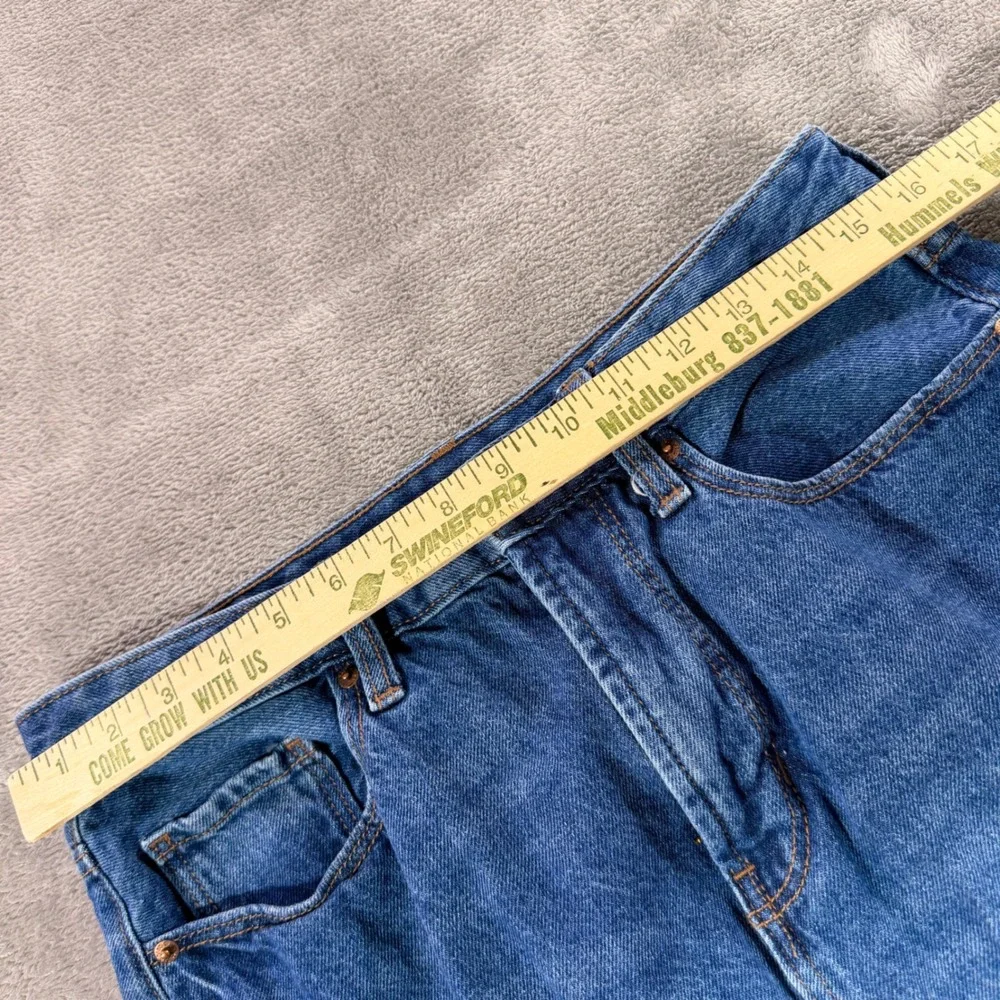 Old Navy Denim Skirt Womens 12 Blue High Rise Secret-Smooth Pocket Midi Slit